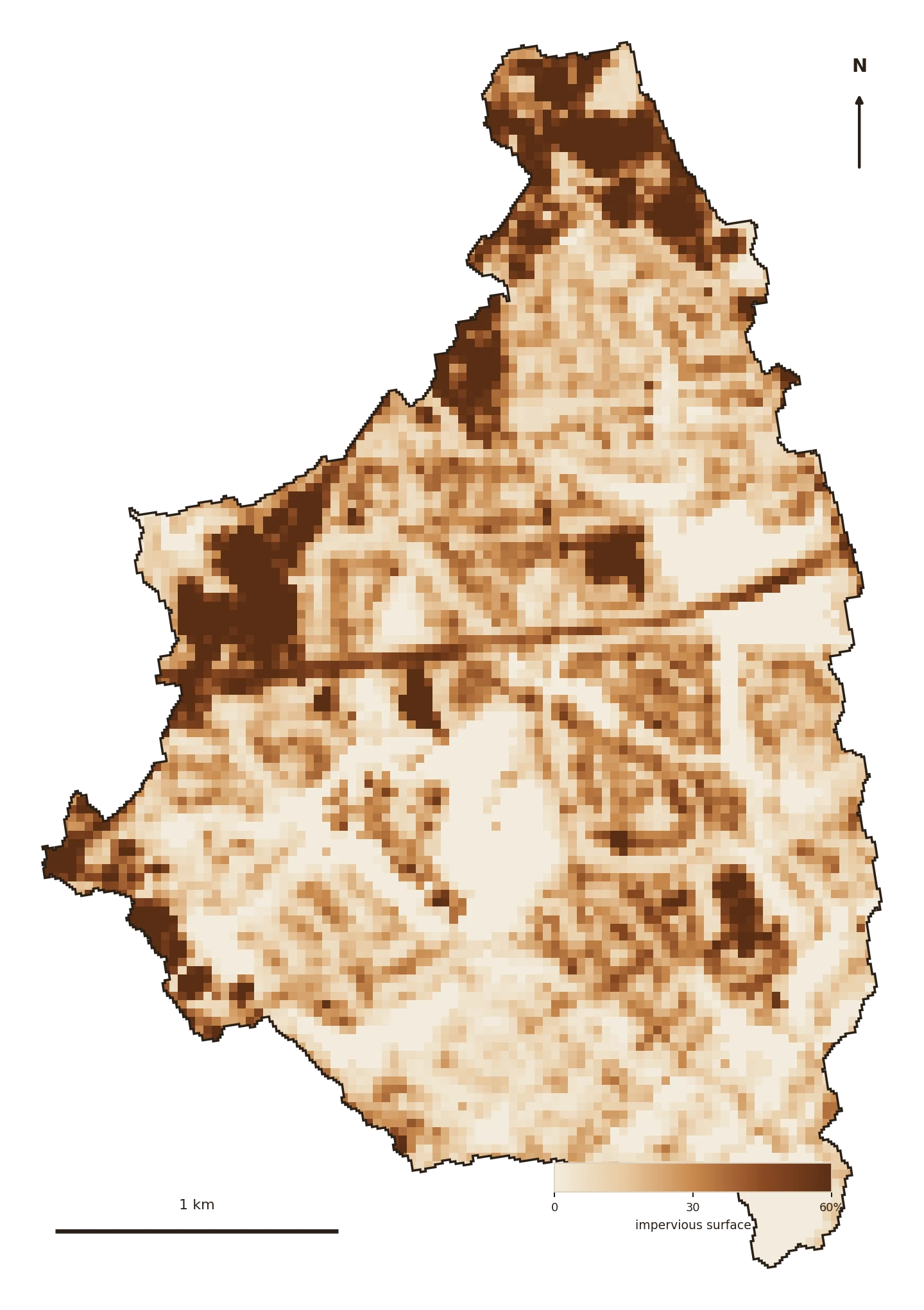 Impervious surface map