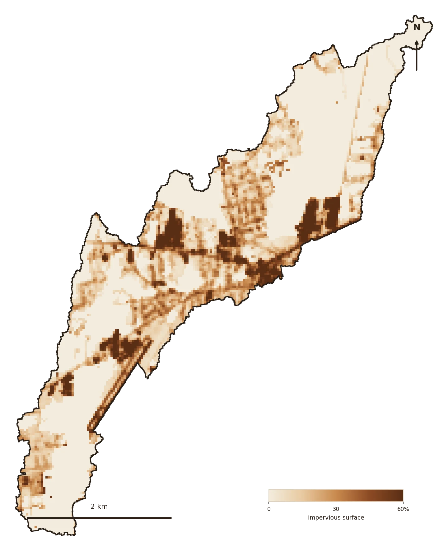 Impervious surface map