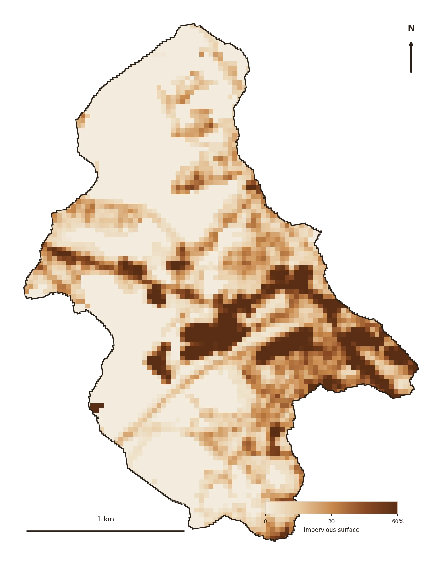 Impervious surface map