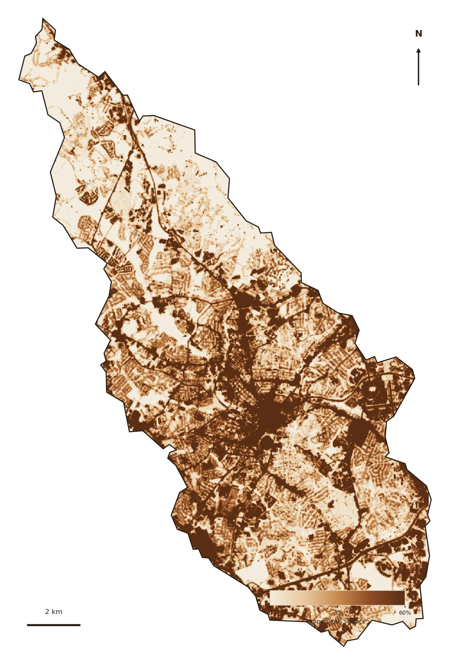 Impervious surface map